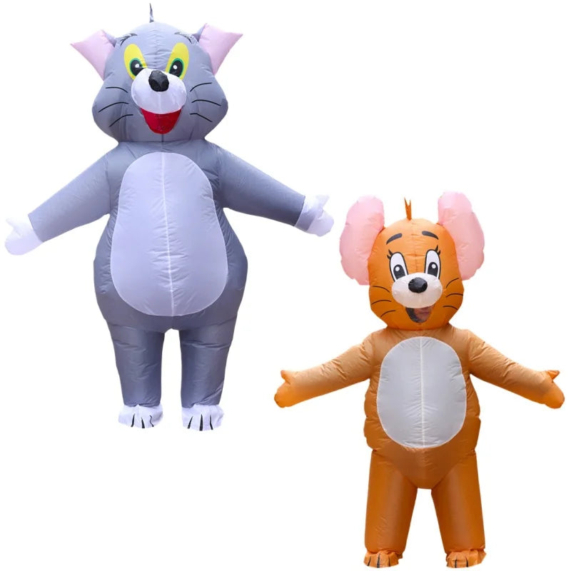 Adult Cat and Mouse Inflatable Cosplay Costume Party Funny Cosplay Costume Cartoon Full Body Outfit