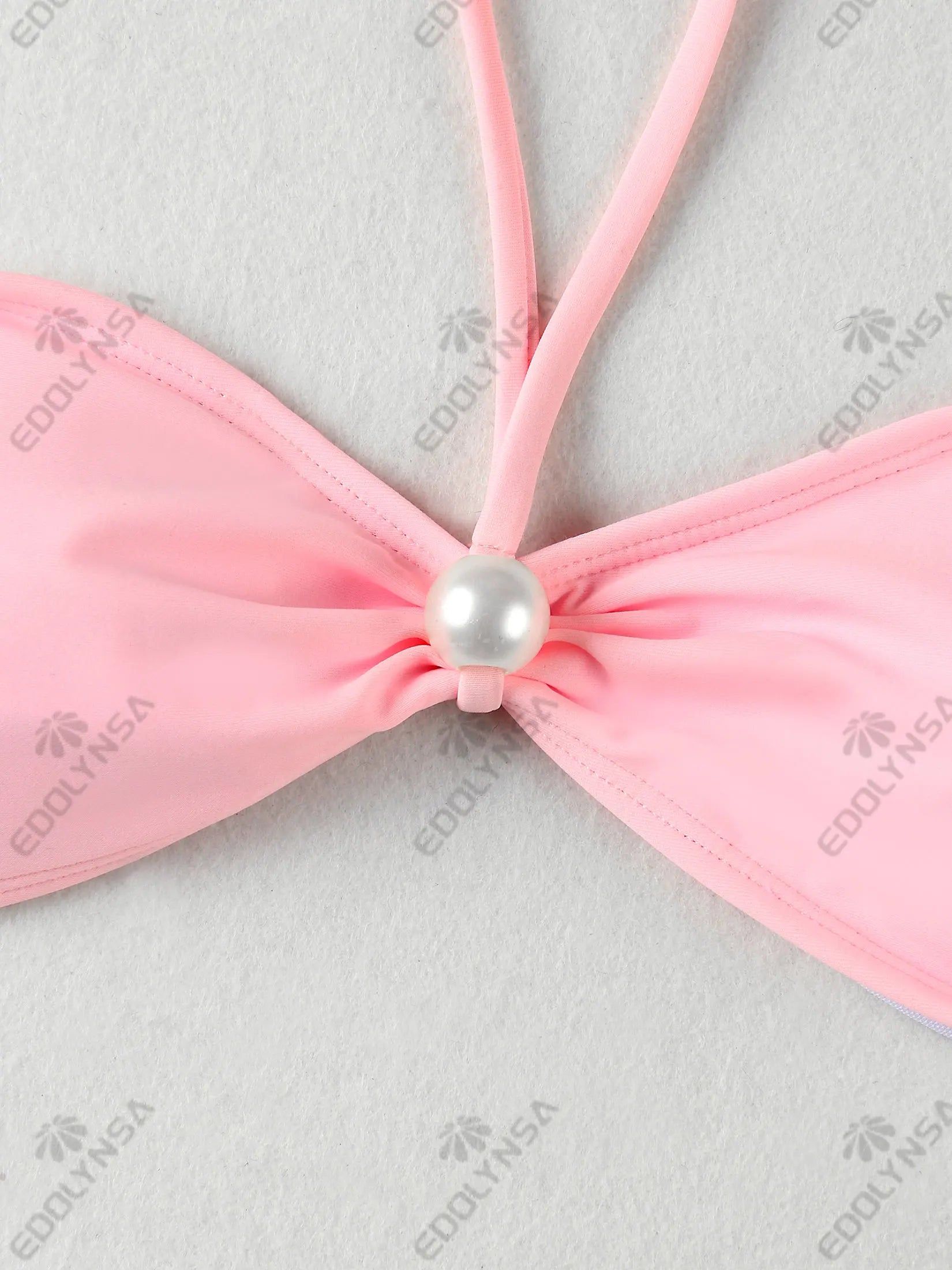 3 Piece Bikini Set 2025 Sexy Pink Swimwear Halter Bathing Suit with Sheer Skirt Beachwear Female Vacation Dresses Swimsuit K193