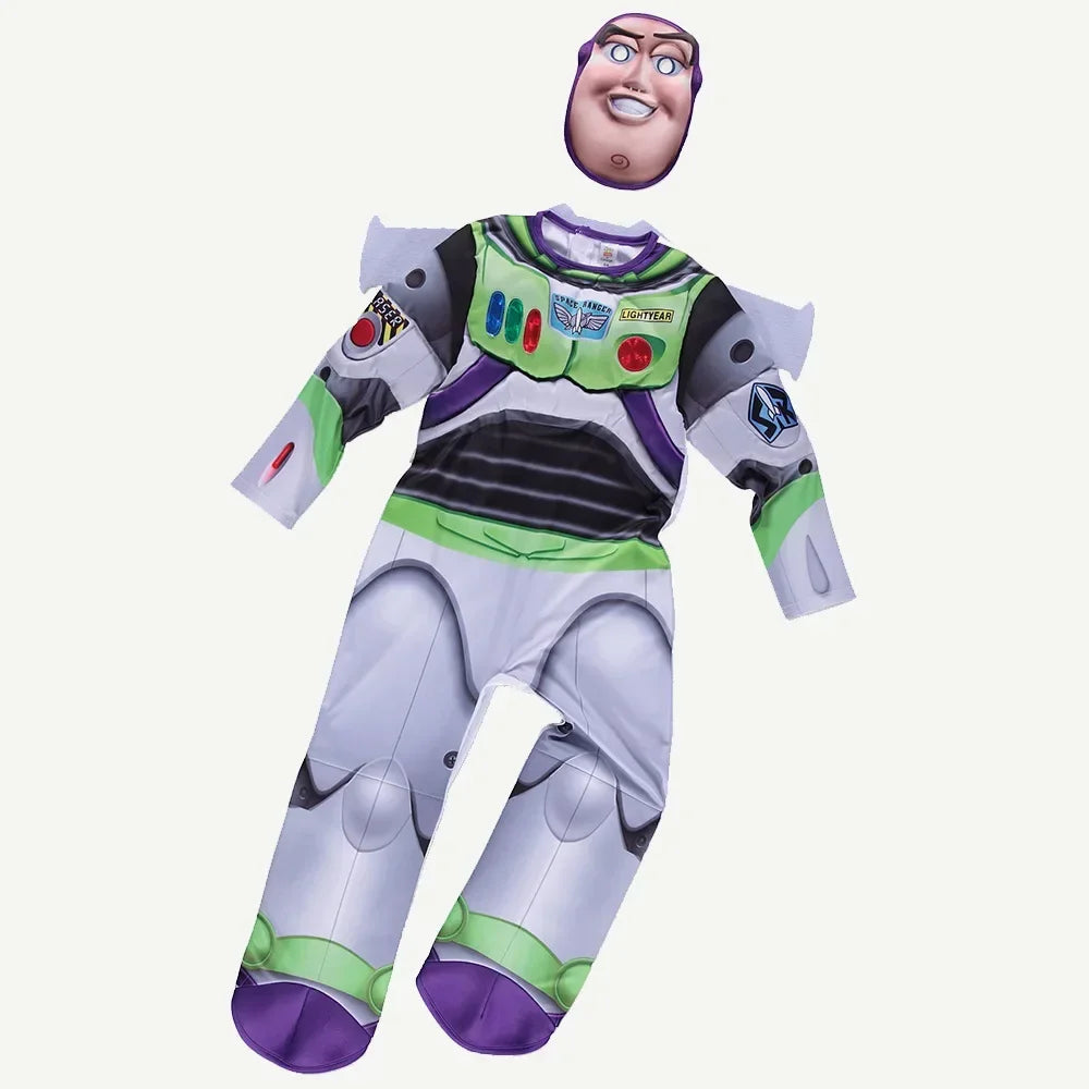 Buzz Lightyear Costume Kids Halloween Costume for Children Carnival Party Clothing
