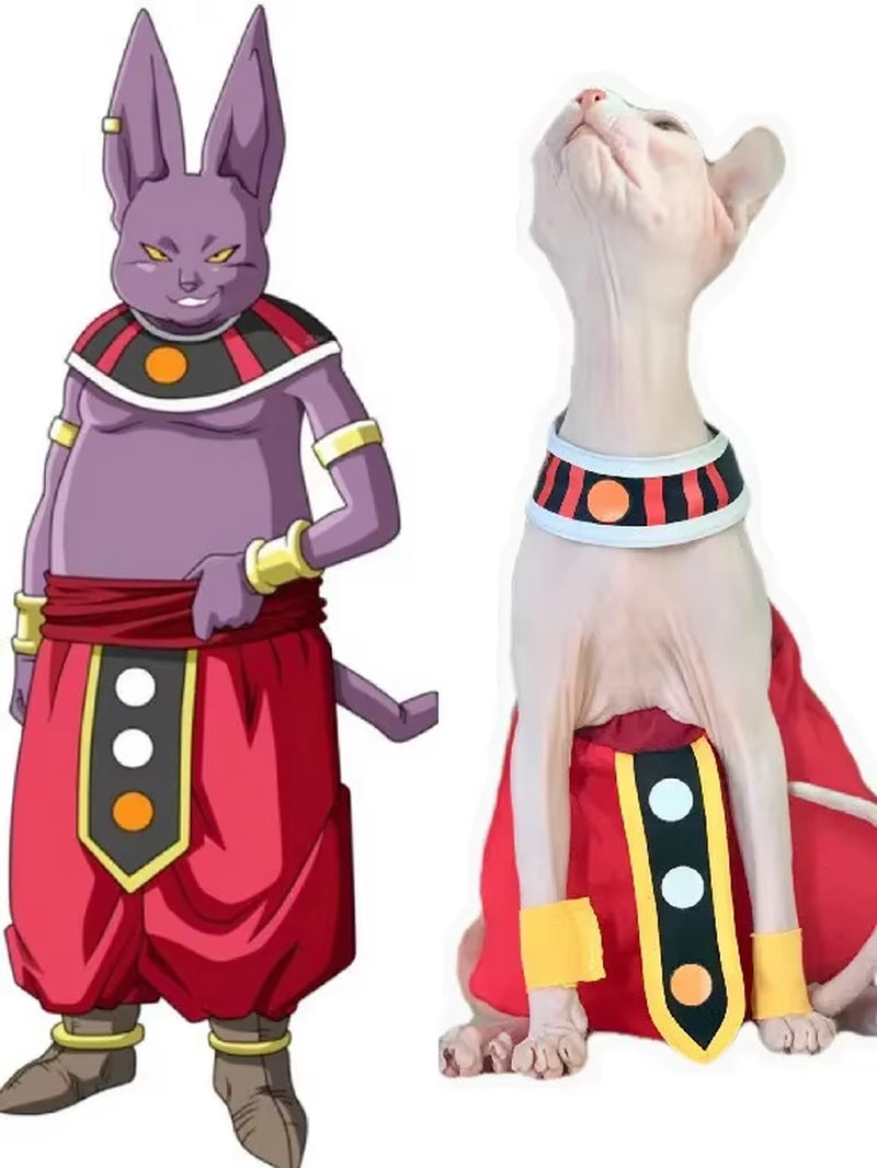 Handmade Sphinx Cosplay Costumes Hairless Cat Clothes God of Destruction Crotch-Proof Trousers Dropshipping Cat Clothes