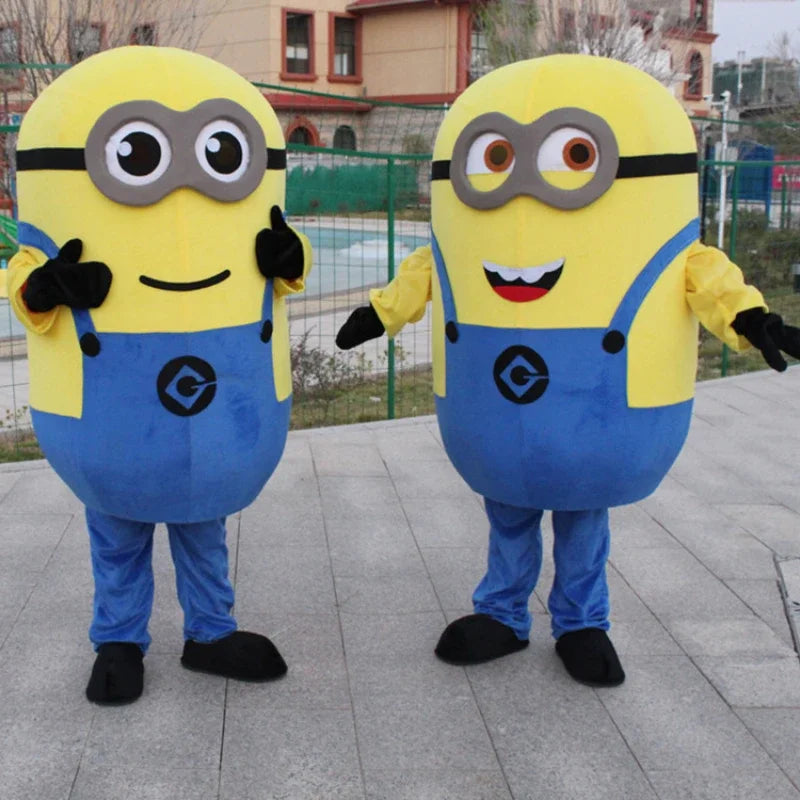 Adult Size Cosplay Yellow Man Cartoon Character Mascot Costume Advertising Fancy Dress Party Carnival Stage Show Surprise Props
