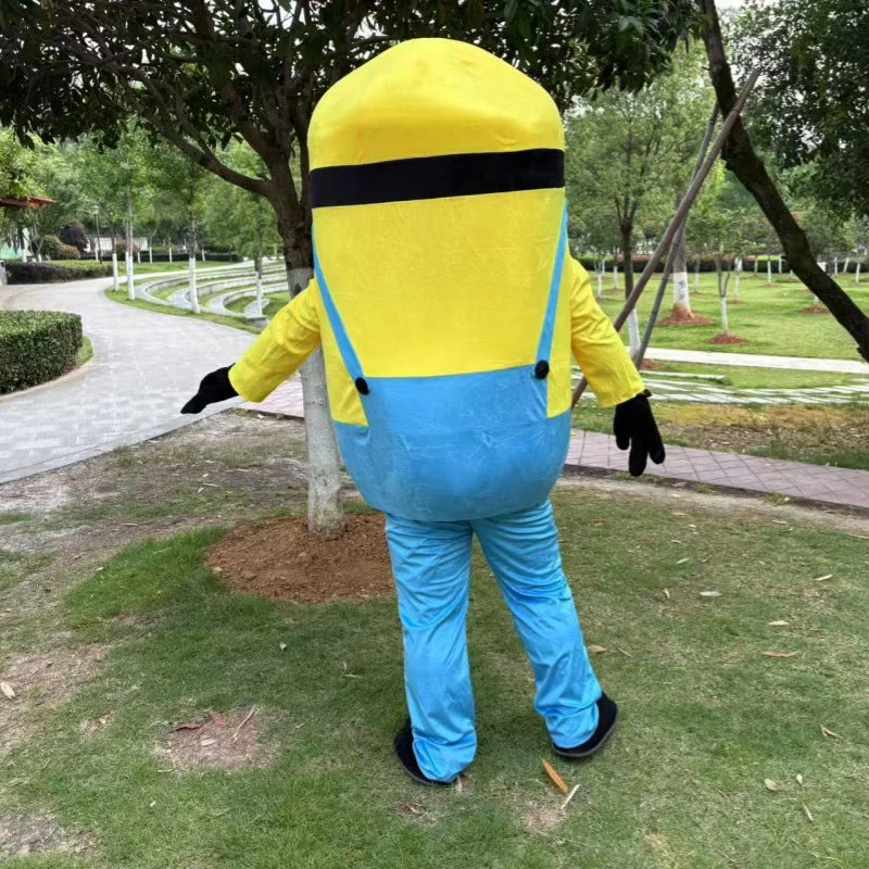 Adult Size Cosplay Yellow Man Cartoon Character Mascot Costume Advertising Fancy Dress Party Carnival Stage Show Surprise Props