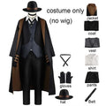 Nakahara Chuuya Cosplay Costume Include Hat Uniform Trench Coat Pants Big Size Outfits Halloween Party for Comic Con