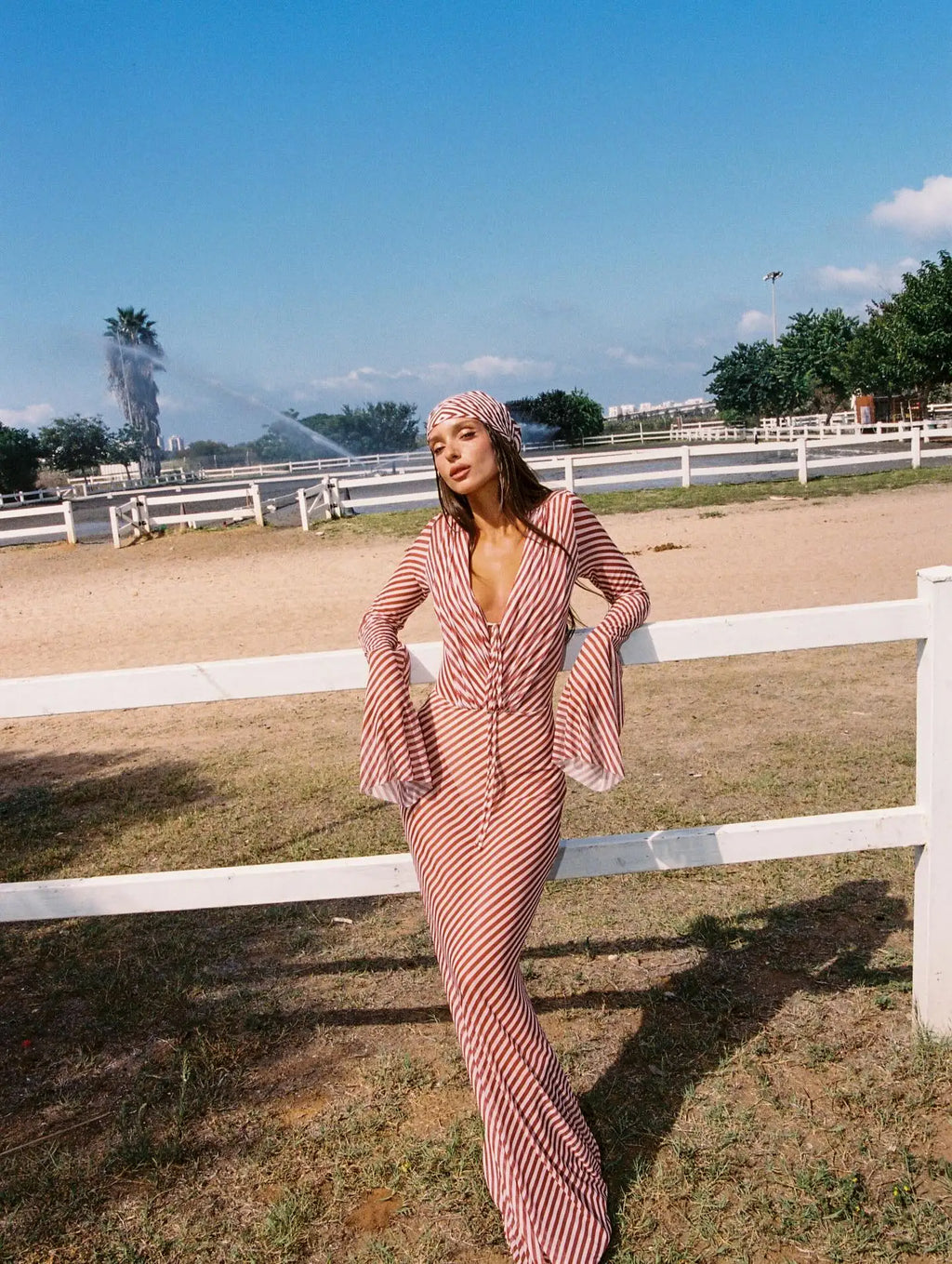 2026 New Chiffon Stripe 2Pc Bikini Set Long Sleeve Backless Crop Tops Women Transparent Bodycon Skirts Sexy Beach Casual