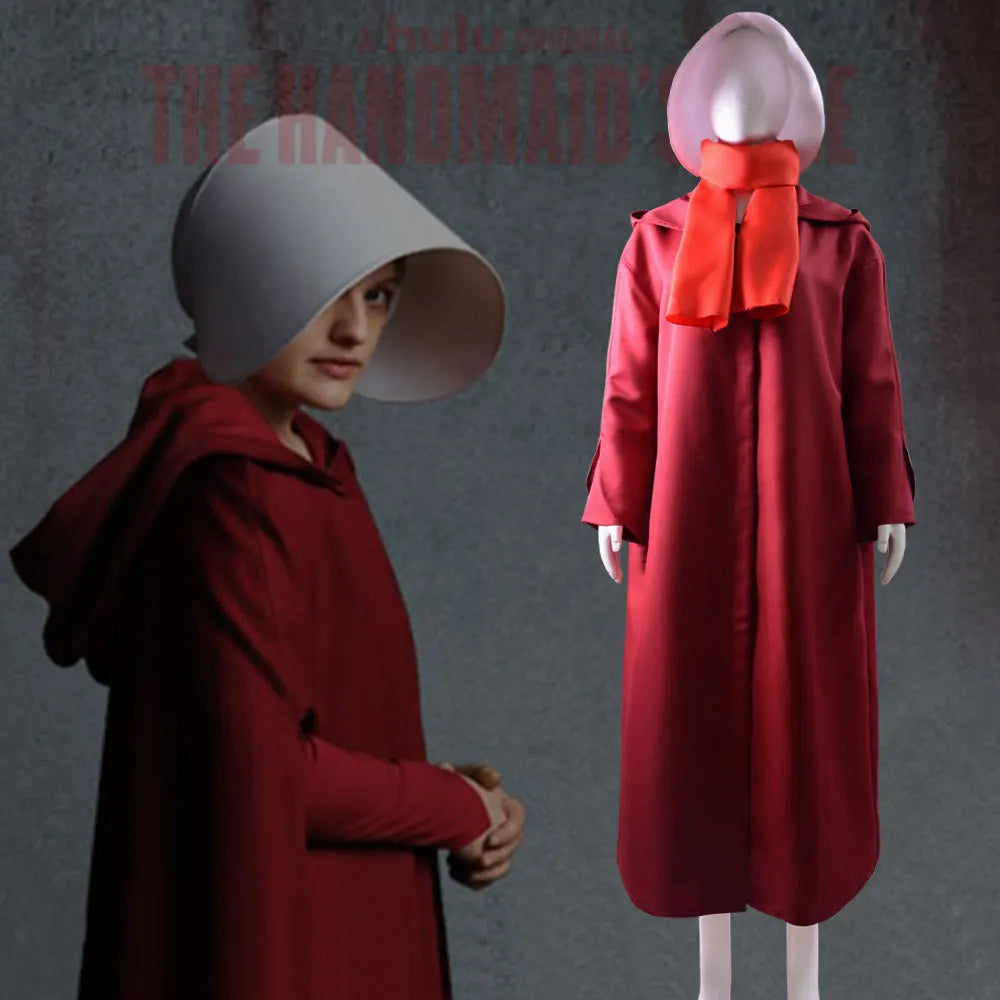 Handmaids Tale Ofred Halloween Cosplay Costume Full Set Performance TV Character Roleplay Outfit Party Suit Women Wholesale