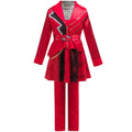 2026 Princess Cosplay Dress Set Heart Print Short Jacket Patterned Long Pants Stage Shows Photo Shoots Parties Halloween Costume