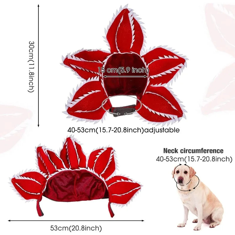 Puppy Cosplay Headband Big Cute Pet Costume, Floral Hat Dog Cat Pet Costume Cosplay Props Gifts, Holiday Decorations Cosplay