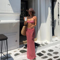 Plaid 3 Pieces Bikini 2026 Sexy Women Swimsuit Swimwear Female Dress Cover up Bikini Set Beachwear Bathing Suit Swimming Suit