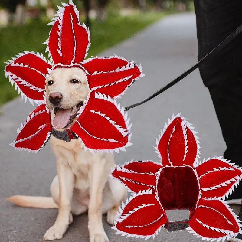 Puppy Cosplay Headband Big Cute Pet Costume, Floral Hat Dog Cat Pet Costume Cosplay Props Gifts, Holiday Decorations Cosplay