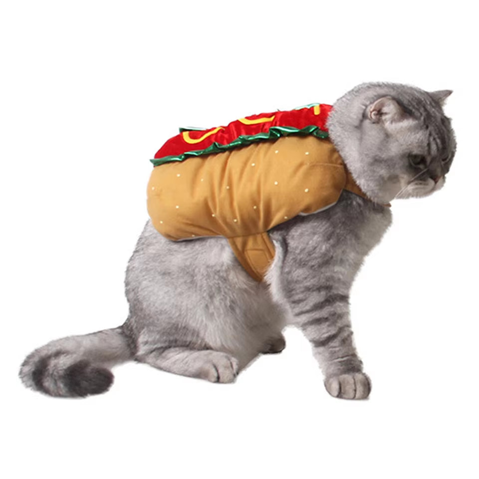 Pet Costume Hot Dog Shaped Dachshund Sausage Adjustable Clothes Funny Warmer for Puppy Dog Cat Supplies