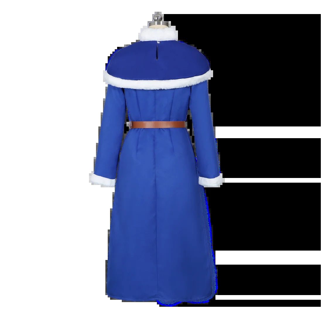 Hot Anime Juvia Lockser Cosplay Costume Long Dress with Hat Belt and Shawl