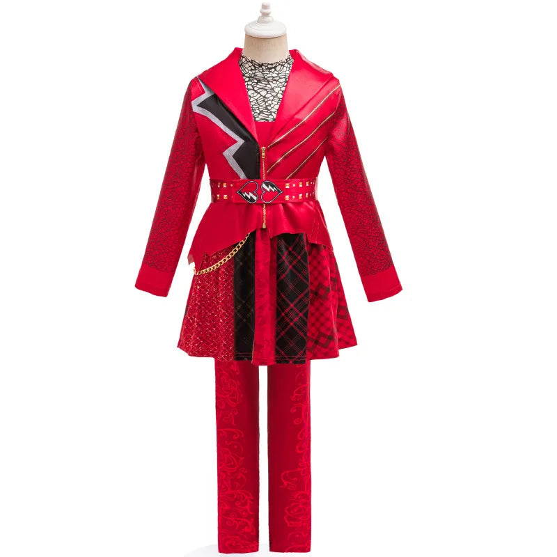 2026 Princess Cosplay Dress Set Heart Print Short Jacket Patterned Long Pants Stage Shows Photo Shoots Parties Halloween Costume