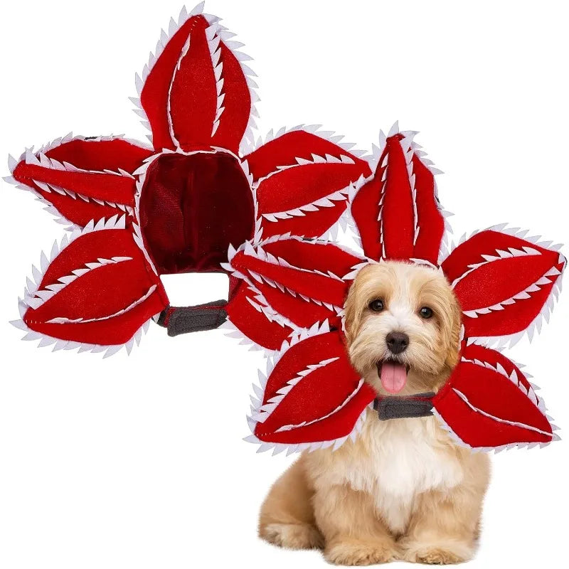 Puppy Cosplay Headband Big Cute Pet Costume, Floral Hat Dog Cat Pet Costume Cosplay Props Gifts, Holiday Decorations Cosplay