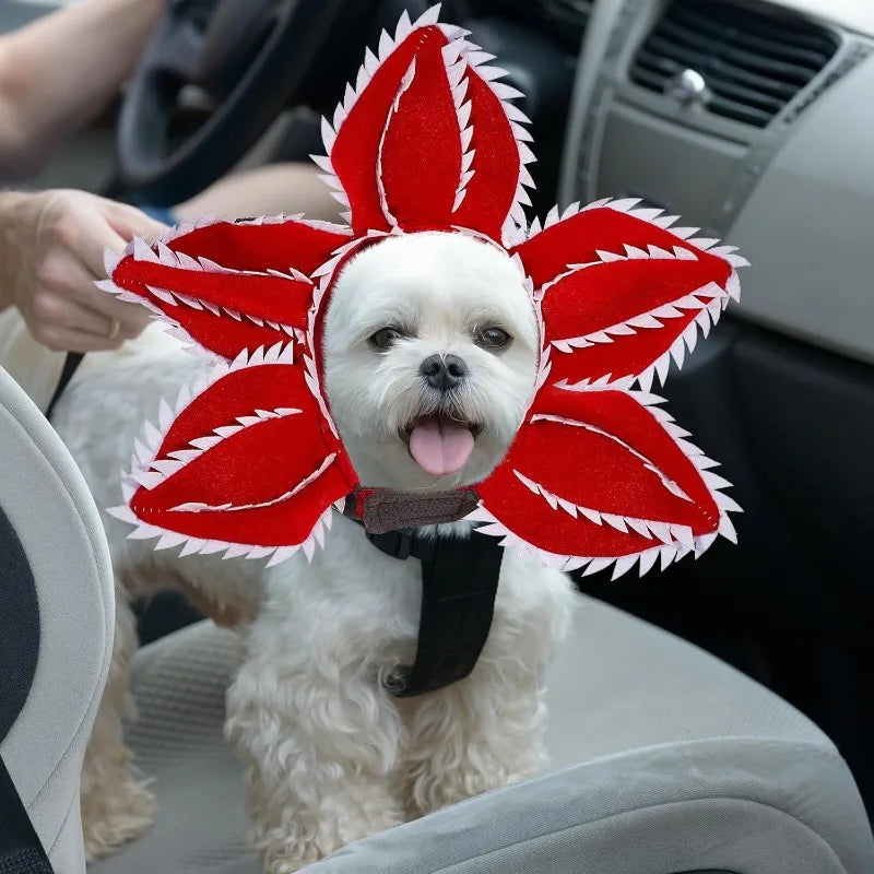 Puppy Cosplay Headband Big Cute Pet Costume, Floral Hat Dog Cat Pet Costume Cosplay Props Gifts, Holiday Decorations Cosplay