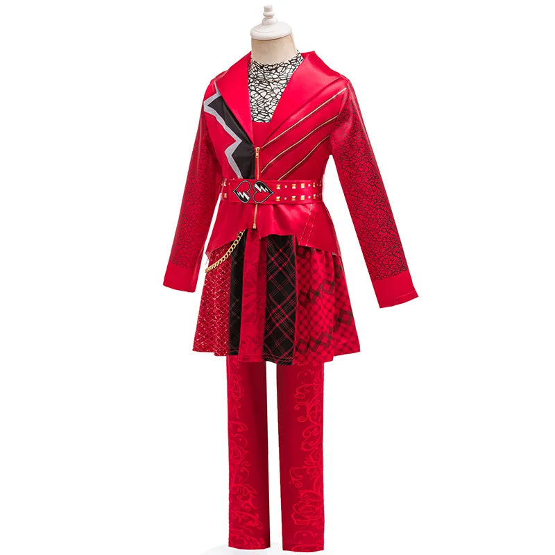 2026 Princess Cosplay Dress Set Heart Print Short Jacket Patterned Long Pants Stage Shows Photo Shoots Parties Halloween Costume