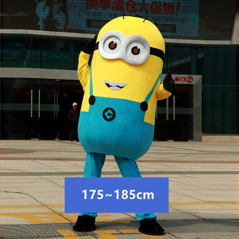 Adult Size Cosplay Yellow Man Cartoon Character Mascot Costume Advertising Fancy Dress Party Carnival Stage Show Surprise Props