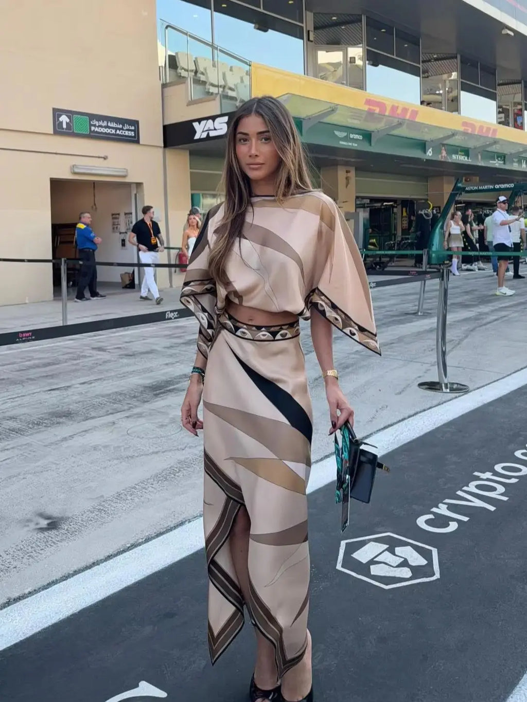 New Sexy Print Two Piece Skirt Halter Beach Dress Women High Waist A-Line Long Skirt Suit Summer Holiday Seaside Casual Set