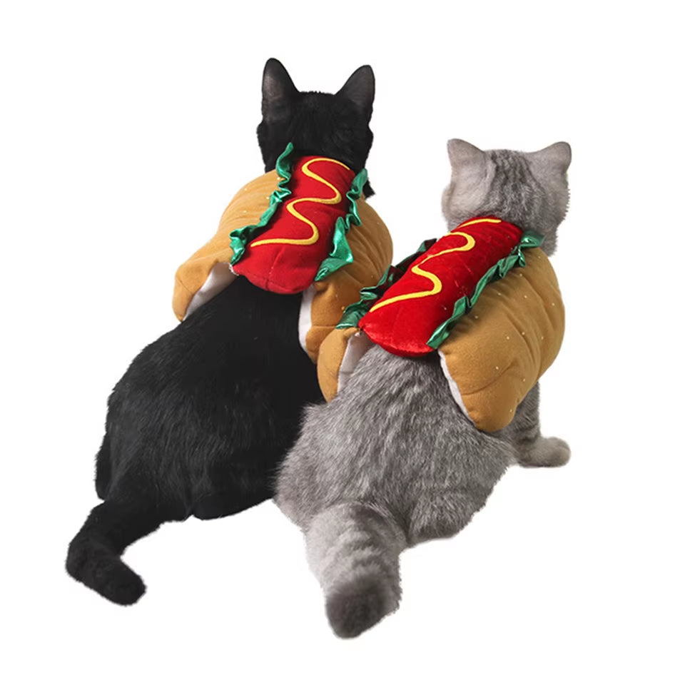 Pet Costume Hot Dog Shaped Dachshund Sausage Adjustable Clothes Funny Warmer for Puppy Dog Cat Supplies