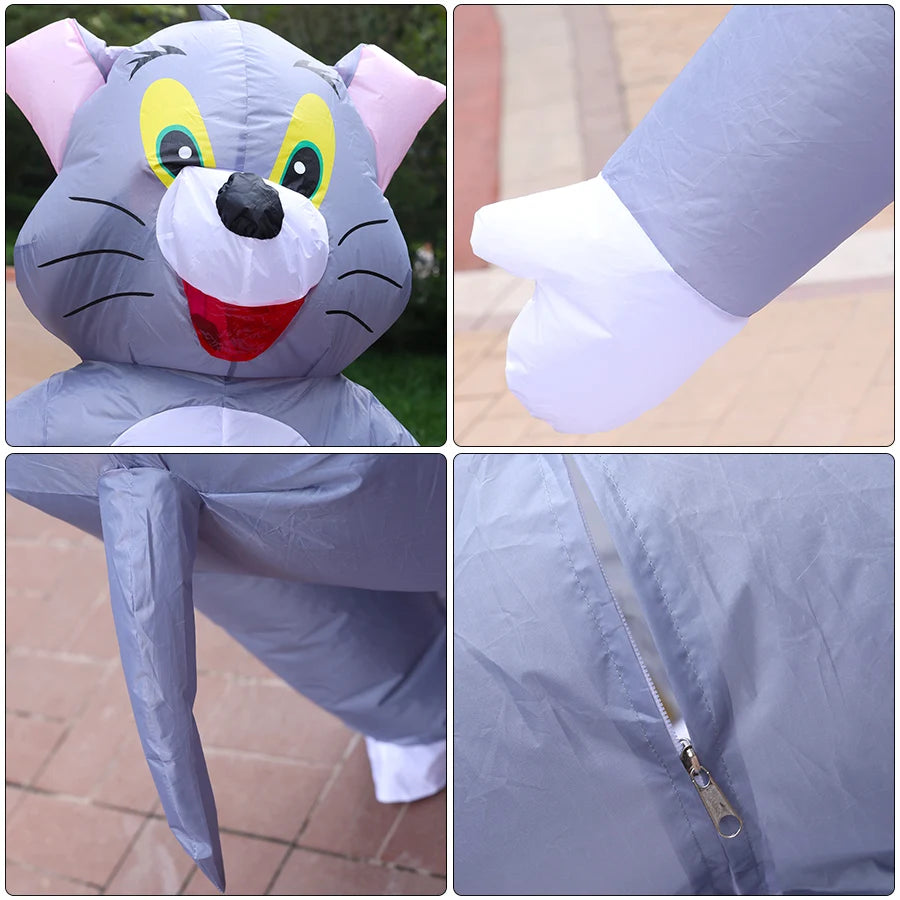 Adult Cat and Mouse Inflatable Cosplay Costume Party Funny Cosplay Costume Cartoon Full Body Outfit