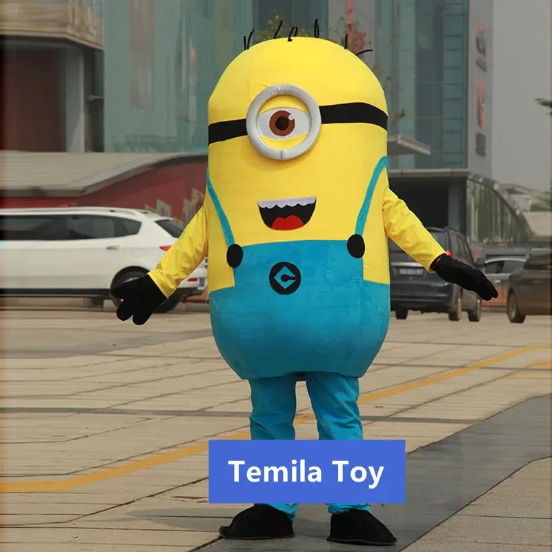 Adult Size Cosplay Yellow Man Cartoon Character Mascot Costume Advertising Fancy Dress Party Carnival Stage Show Surprise Props