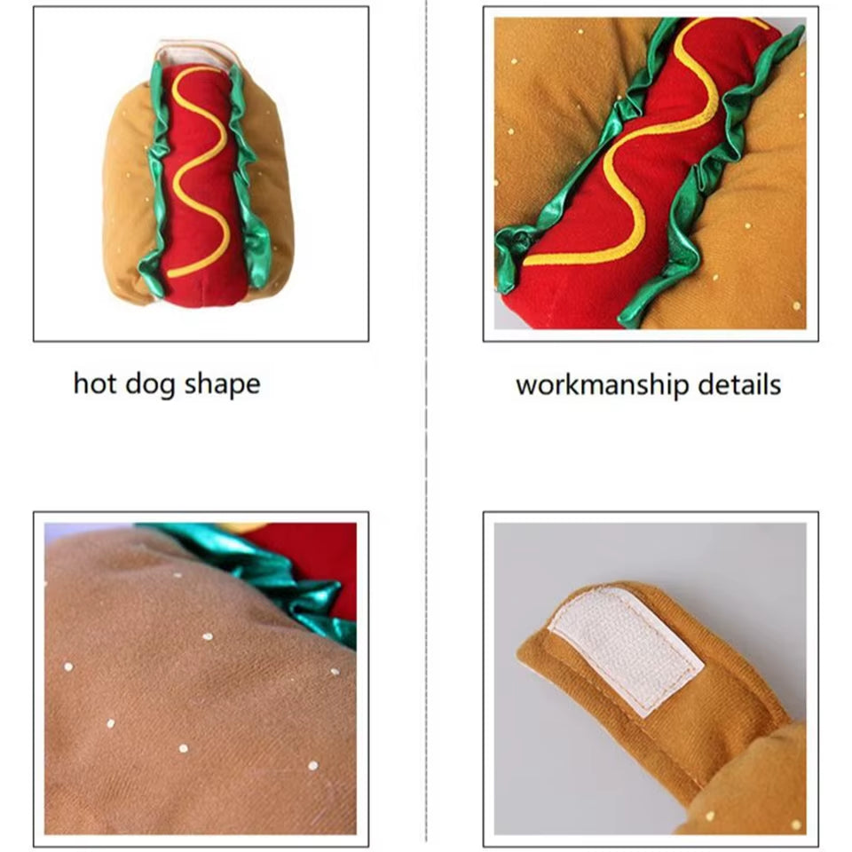 Pet Costume Hot Dog Shaped Dachshund Sausage Adjustable Clothes Funny Warmer for Puppy Dog Cat Supplies