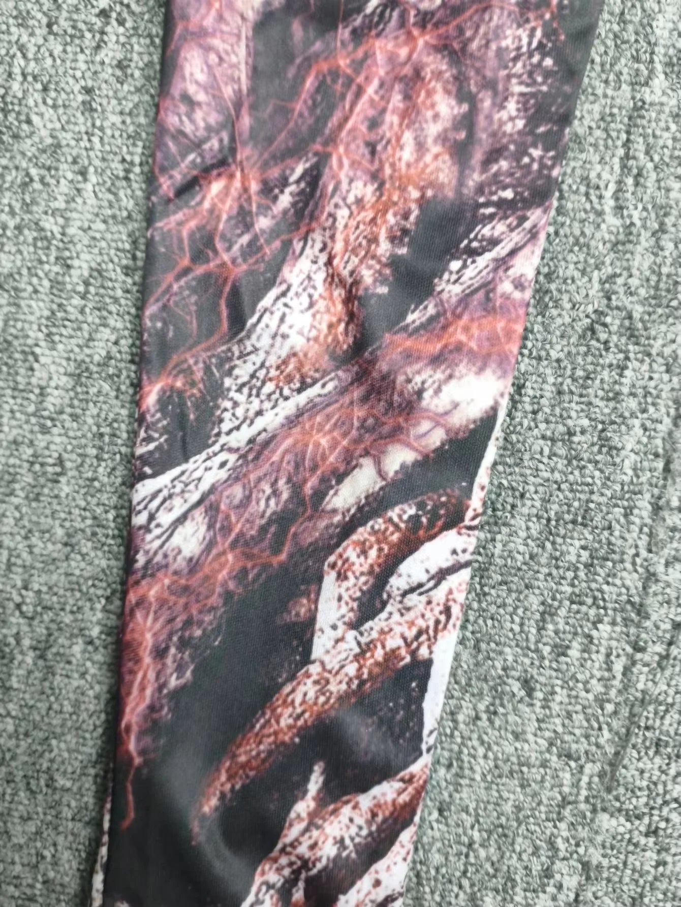 Forest Camouflage Costume 2-Piece Jumpsuit Head Cover Tree Branch Print Halloween Invisible Camo Cosplay Outfit
