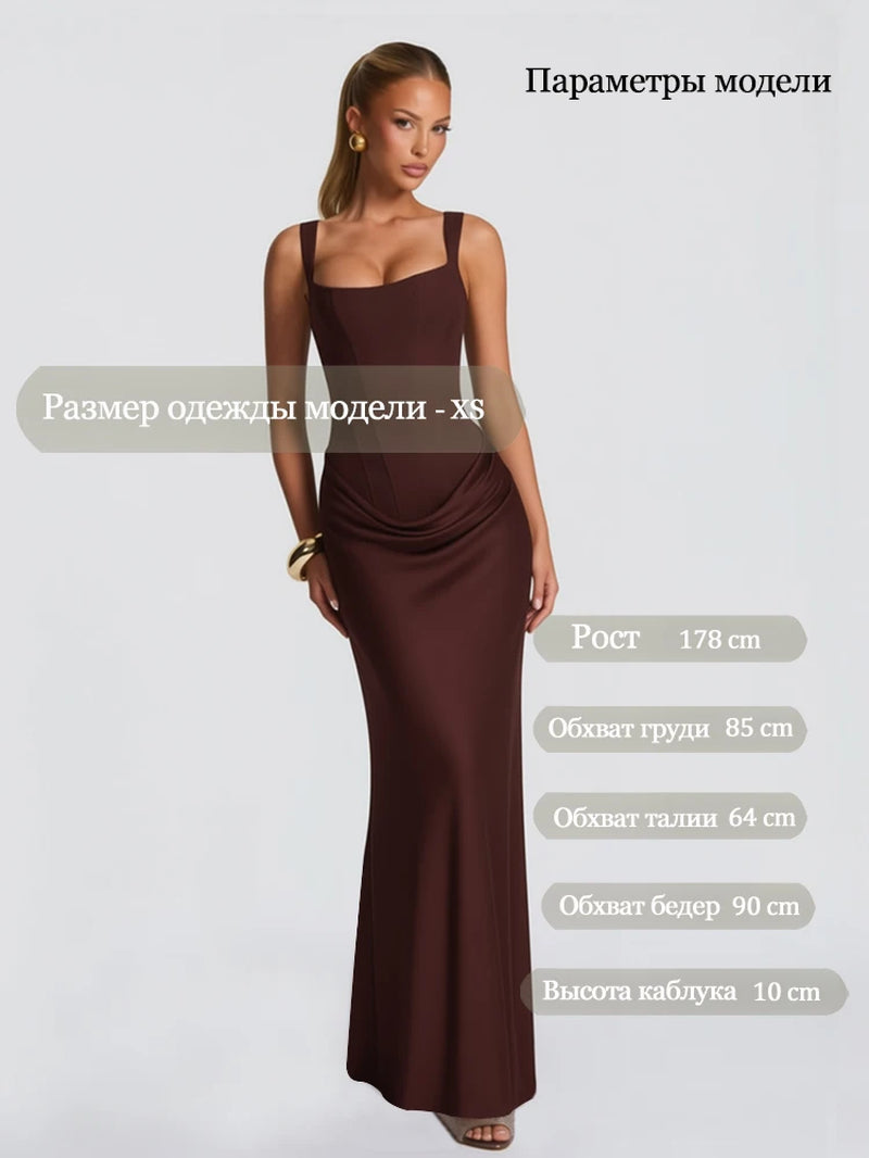 White Women'S Maxi Dress Elegat Lace up Dress Slim Formal Wedding Guest Party Dress